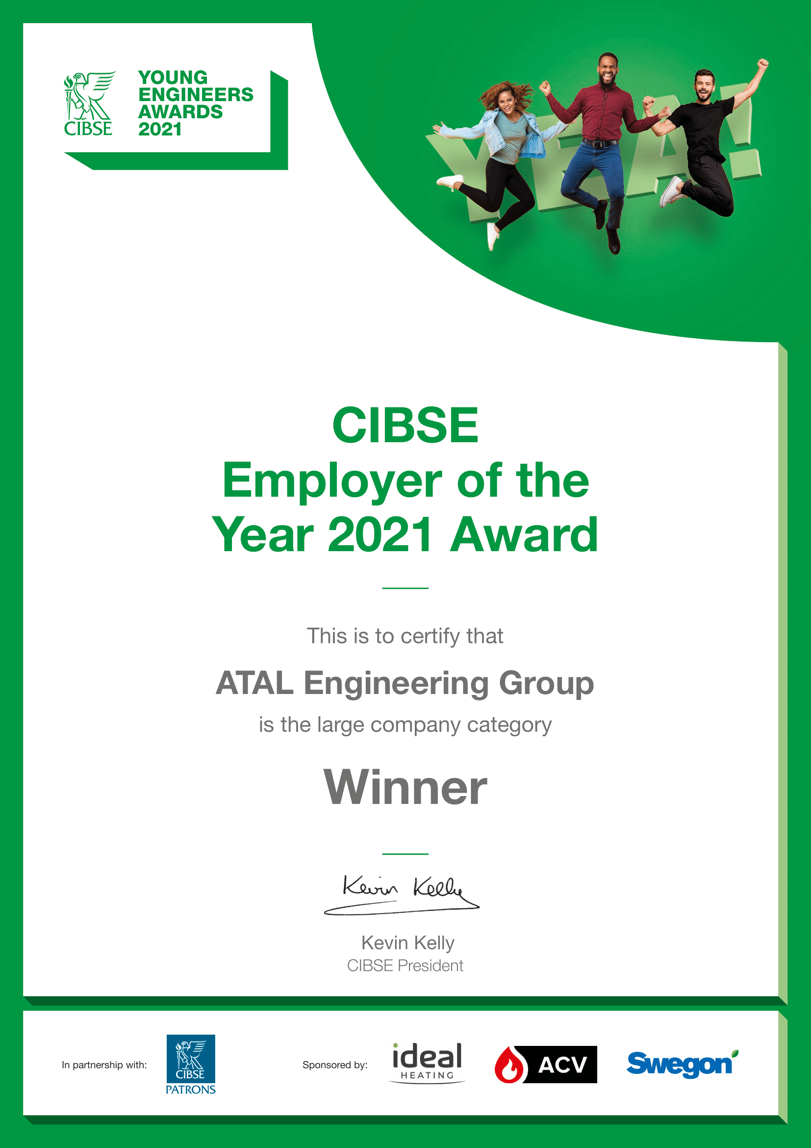 ATAL is the first company from Hong Kong to have won the Employer of the Year Award (Large Category) at CIBSE Young Engineers Awards 2021 ATAL is the first company from Hong Kong to have won the Employer of the Year Award (Large Category) at CIBSE Young Engineers Awards 2021
